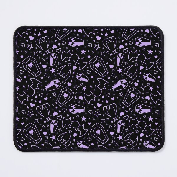Item preview, Draculaura Purple- Pastel Goth Vampire with Fangs Coffins Bats Tiling Design with Extra Sparkles designed and sold by SnowAfterFyre.