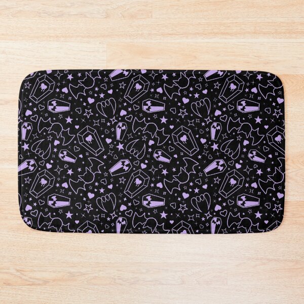 Item preview, Draculaura Purple- Pastel Goth Vampire with Fangs Coffins Bats Tiling Design with Extra Sparkles designed and sold by SnowAfterFyre.