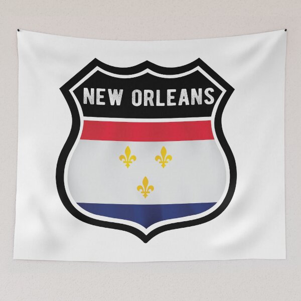 Item preview, New Orleans USA Shield Flag designed and sold by RahallusNtx.