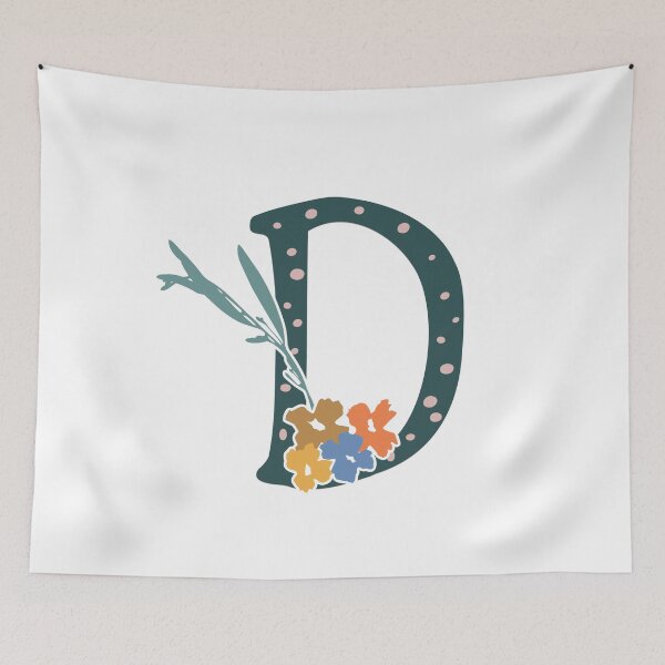 Item preview, Floral Monogrammed D designed and sold by pear-la.