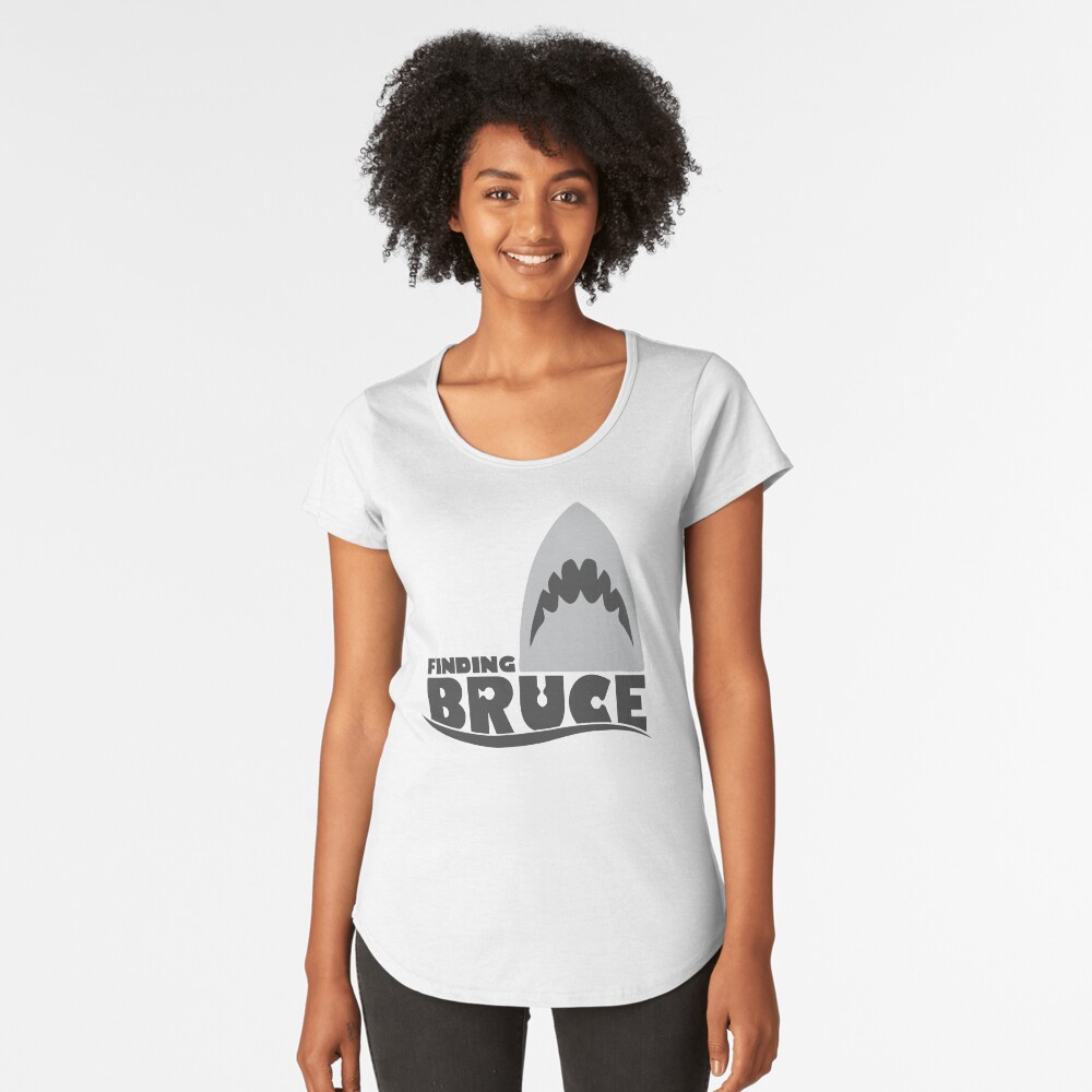 Finding Bruce (Finding Dory inspired horror) Premium Scoop T-Shirt