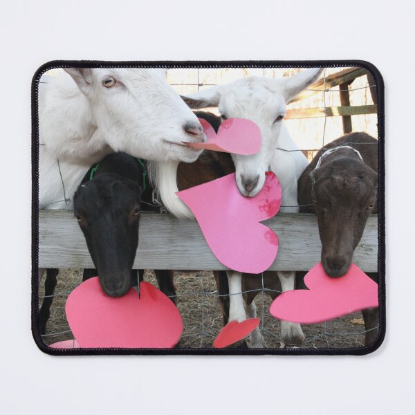 Item preview, Goats Eating Hearts Valentine designed and sold by WakingMedia.