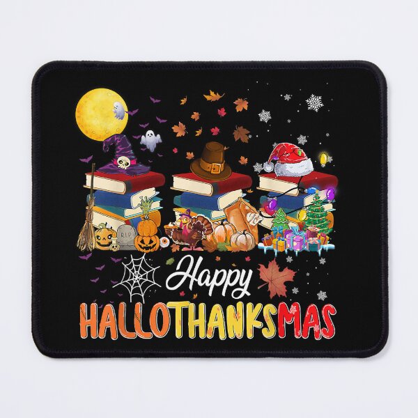 Item preview, Happy Hallothanksmas Book Santa Hat Librarian Christmas designed and sold by IsraelCastro.