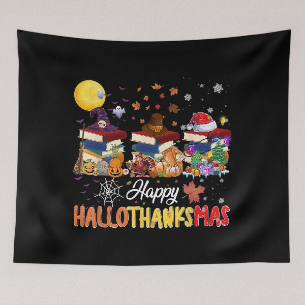 Item preview, Happy Hallothanksmas Book Santa Hat Librarian Christmas designed and sold by IsraelCastro.