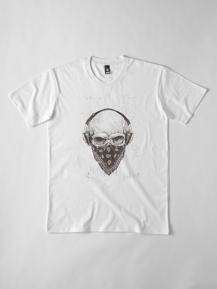 Alternate view of Rock 'n' Roll Loving Skull Premium T-Shirt
