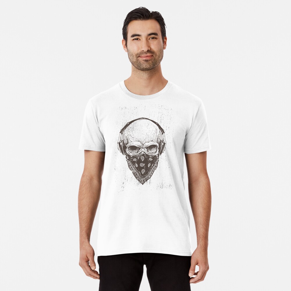 Rock 'n' Roll Loving Skull Premium T-Shirt