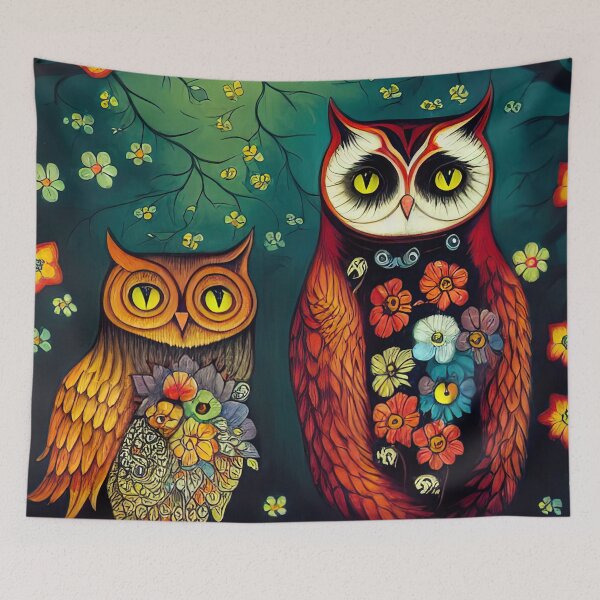 Item preview, flower owls designed and sold by ururuty.