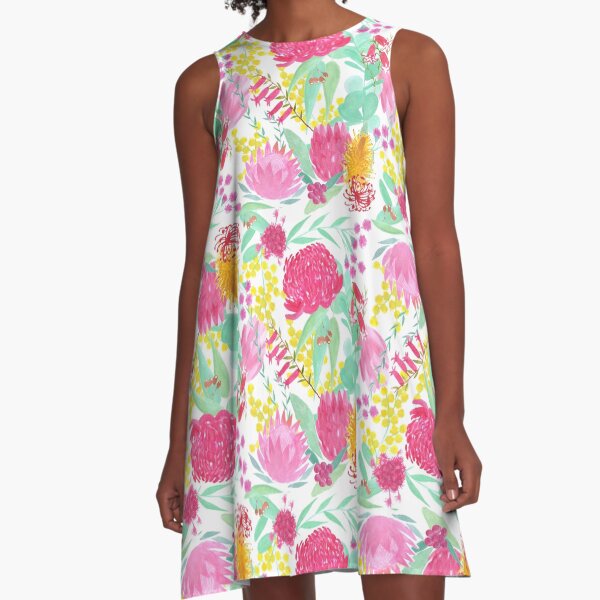 Australian Botanical A-Line Dress
