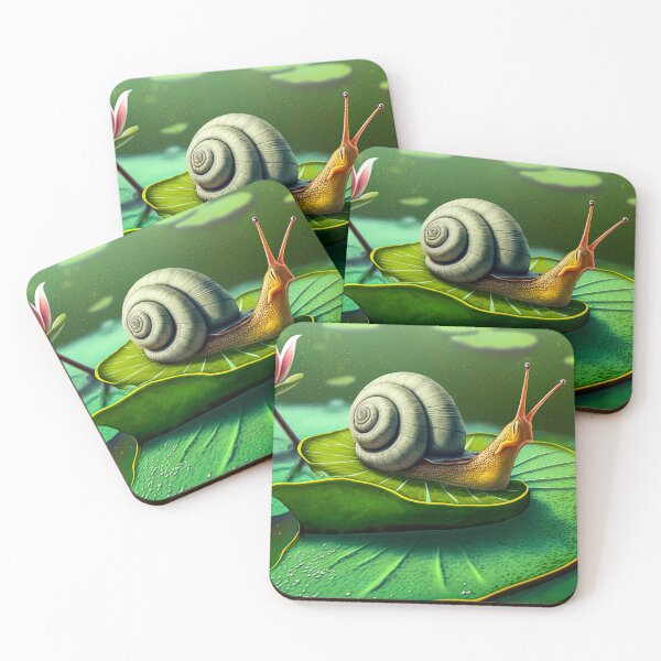 Artikelvorschau, Eine Schnecke auf einem Seerosenblatt entworfen und verkauft von JPugliese.