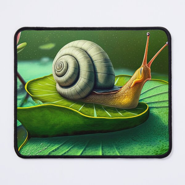 Artikelvorschau, Eine Schnecke auf einem Seerosenblatt entworfen und verkauft von JPugliese.