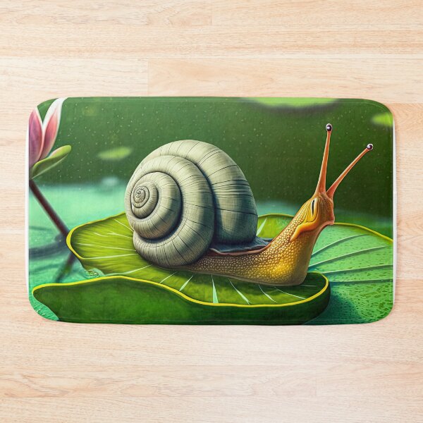 Artikelvorschau, Eine Schnecke auf einem Seerosenblatt entworfen und verkauft von JPugliese.