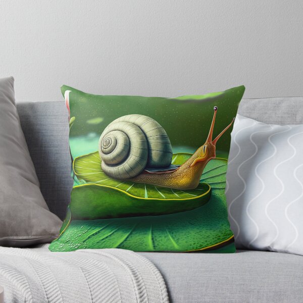 Artikelvorschau, Eine Schnecke auf einem Seerosenblatt entworfen und verkauft von JPugliese.