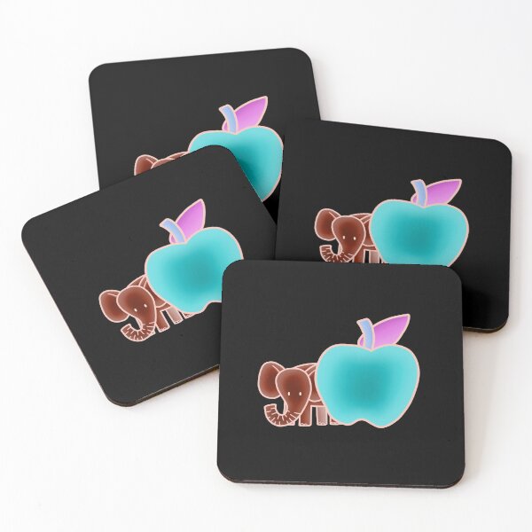 Item preview, Tiny Elephant, Giant Apple (Inverted) designed and sold by ClayDayArt.