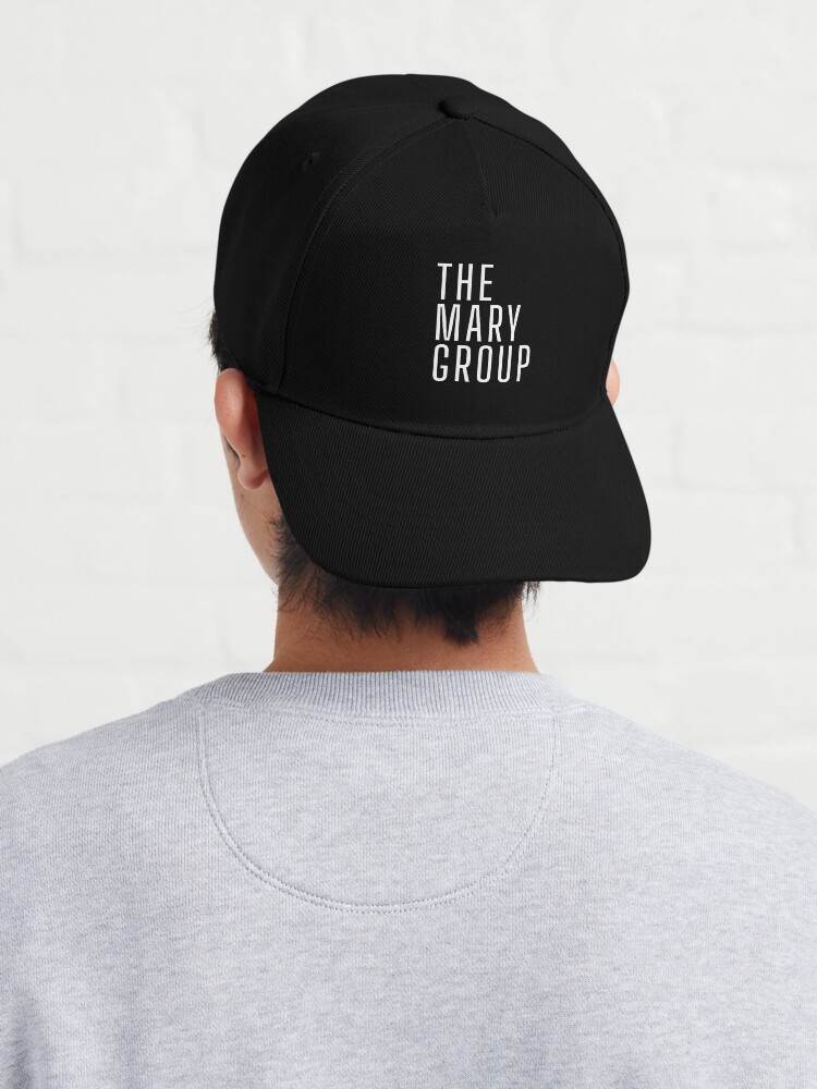 Thumbnail 4 of 7, Cap, The Mary Group wordmark in white designed and sold by TheMaryGroup.