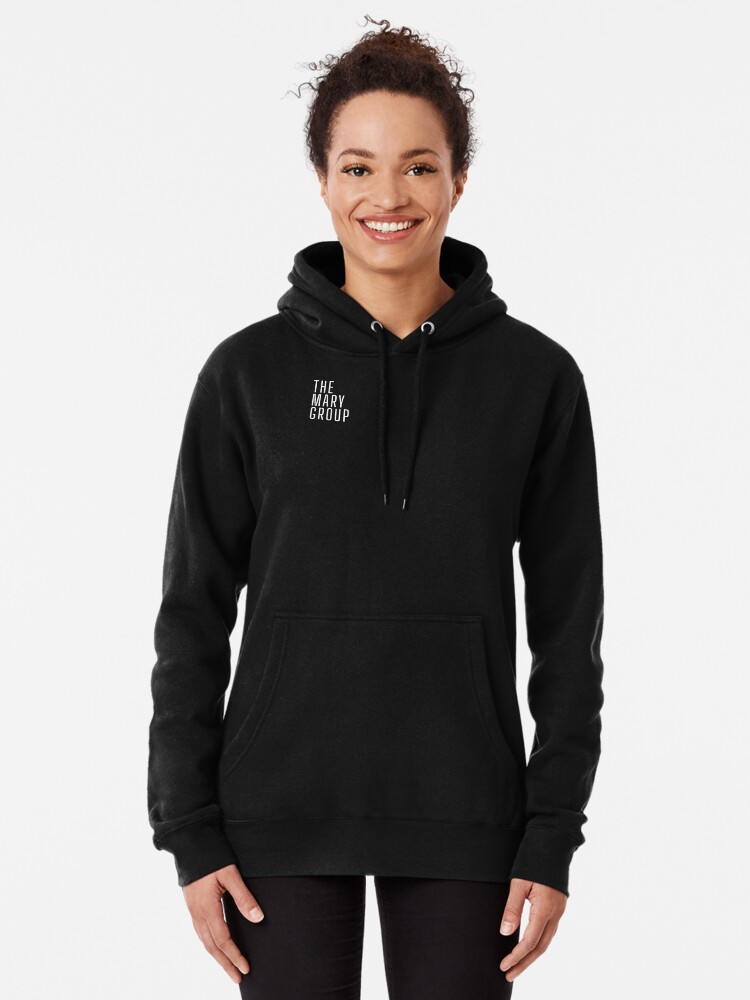Thumbnail 2 of 5, Pullover Hoodie, The Mary Group wordmark in white designed and sold by TheMaryGroup.