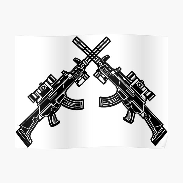 M16 Gun Sticker Poster For Sale By Arthittm Redbubble