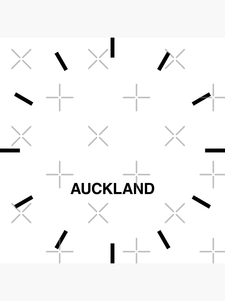 "Auckland Time Zone Newsroom Wall Clock " Clock for Sale by bluehugo