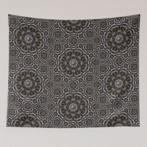 Item preview, Octagonal Elliptical Patterns In Silver Blue designed and sold by Xzendor7 Digital Art Creations.
