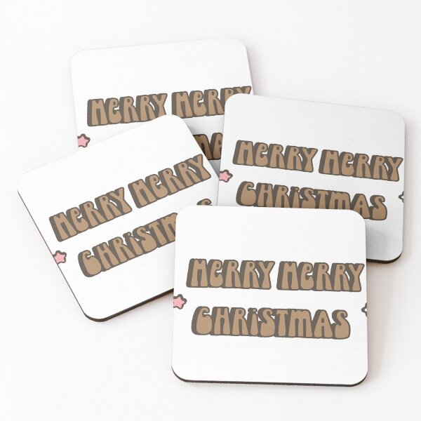 Item preview, Retro Merry Christmas Holiday Brown And Pink designed and sold by Rose creates  stuff.