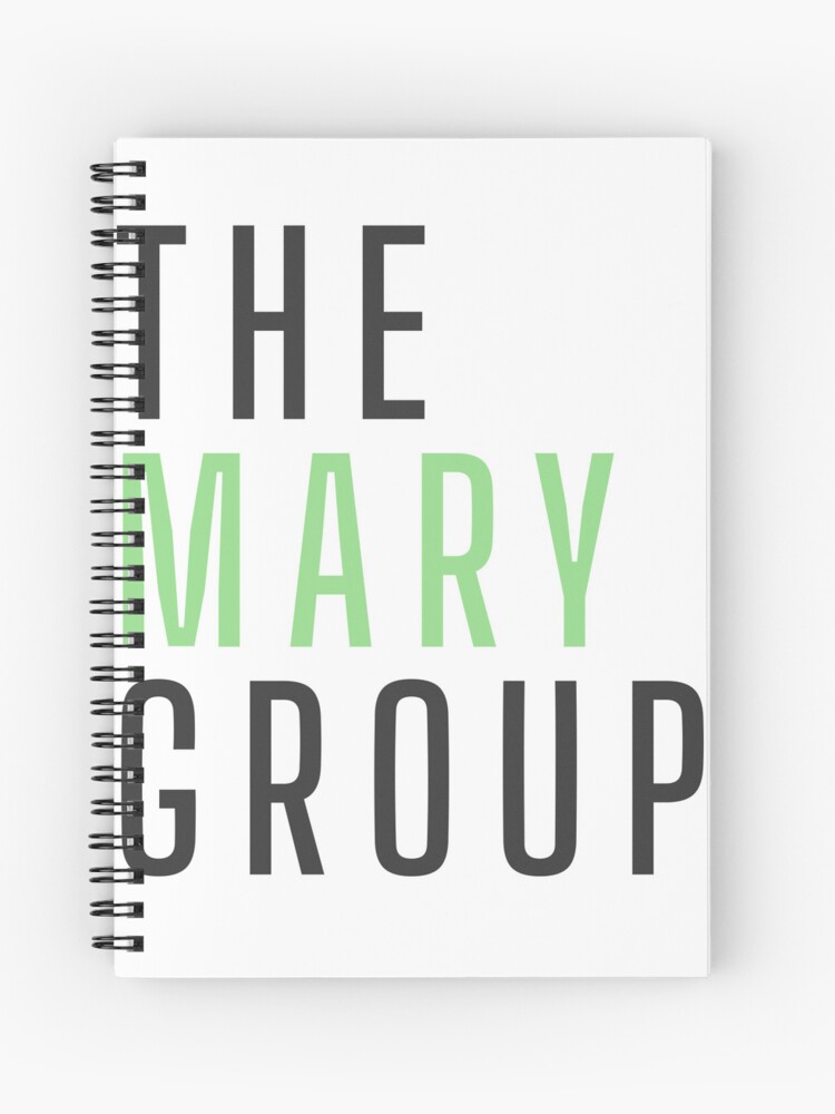 Thumbnail 1 of 3, Spiral Notebook, The Mary Group wordmark green/black designed and sold by TheMaryGroup.