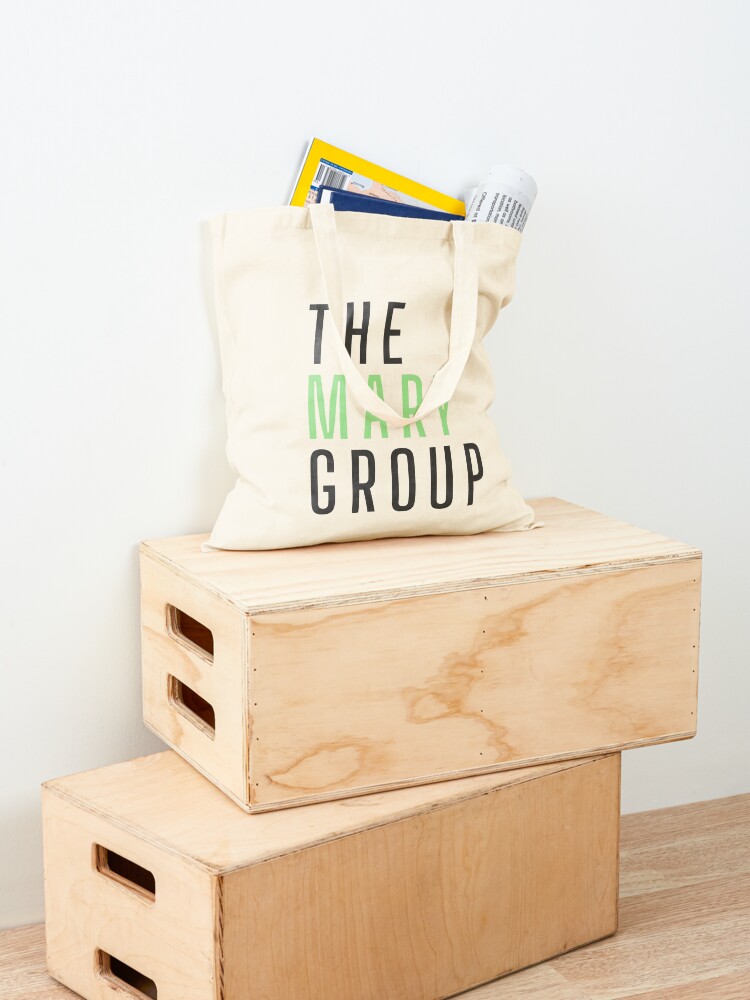 Thumbnail 4 of 5, Tote Bag, The Mary Group wordmark green/black designed and sold by TheMaryGroup.