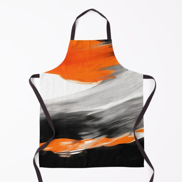 Item preview, Orange black and gray abstract waves of color designed and sold by deniselynnimage.