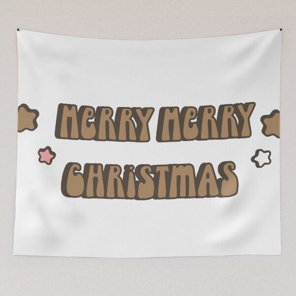 Item preview, Retro Merry Christmas Holiday Brown And Pink designed and sold by Rose creates  stuff.