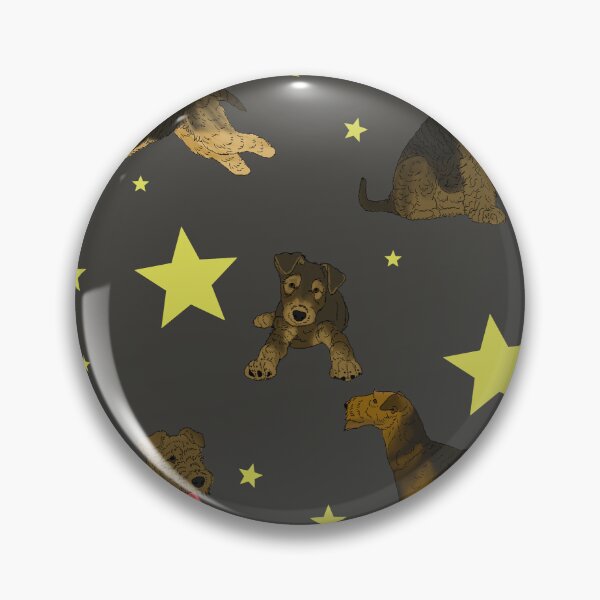Item preview, Airedale Terriers Pattern Stars Black designed and sold by Ashley Gagnon.