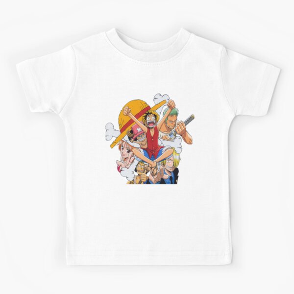 Straw Hat Pirates Characters One Piece Wan Pīsu Anime Grunge Border Poster  Design | Gift T-Shirt | Anime T-Shirt | Kids T-Shirt