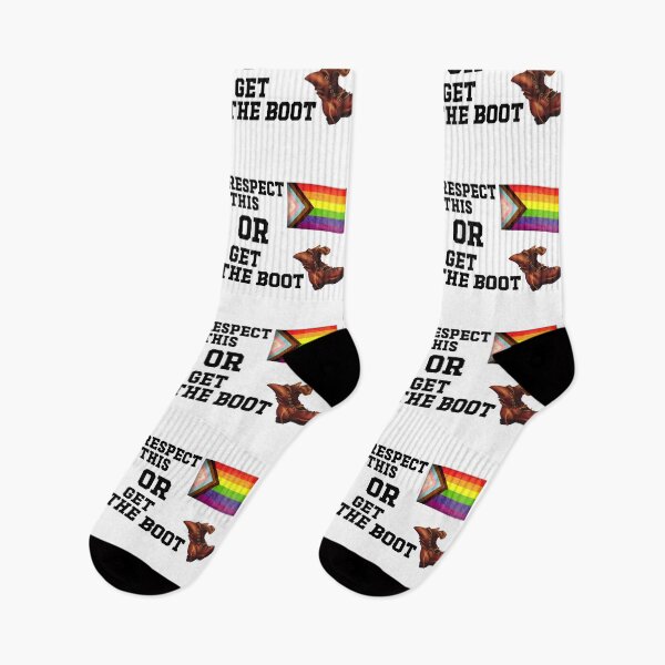 Item preview, Respect This Or Get The Boot - Funny Pride Flag designed and sold by Picket Club.