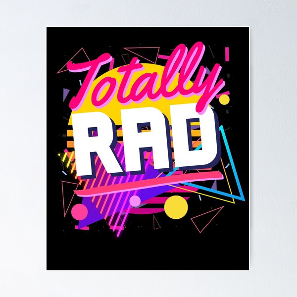 Totally Rad Vintage 80s Awesome Retro Design Essential T-Shirt for Sale by  DetourShirts