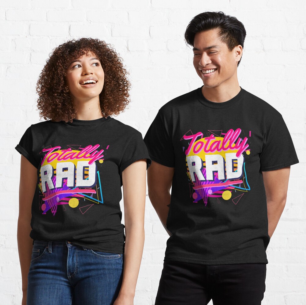 Totally Rad Vintage 80s Awesome Retro Design Essential T-Shirt for Sale by  DetourShirts