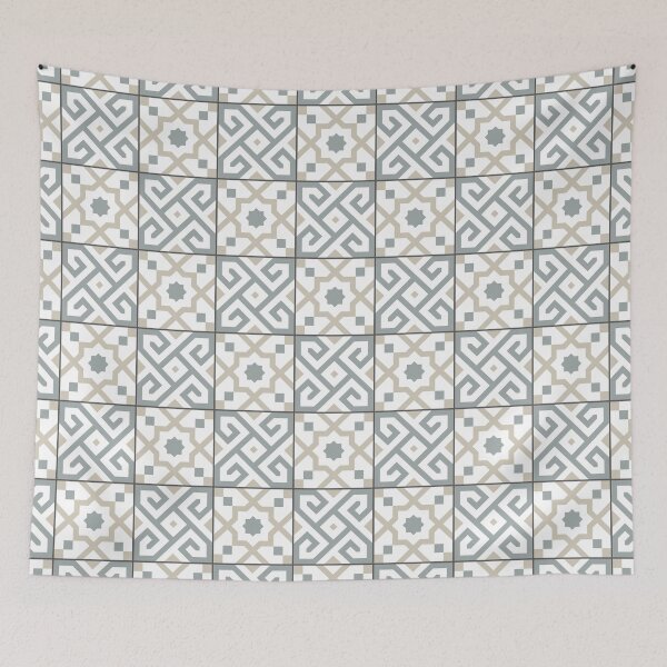 Item preview, Geometric Pattern: Tiles: Grey designed and sold by Red Wolf.