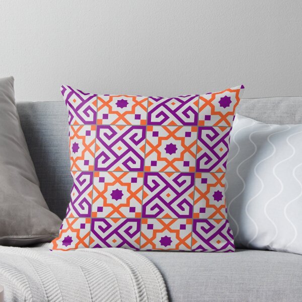 Item preview, Geometric Pattern: Tiles: Purple/Orange designed and sold by Red Wolf.