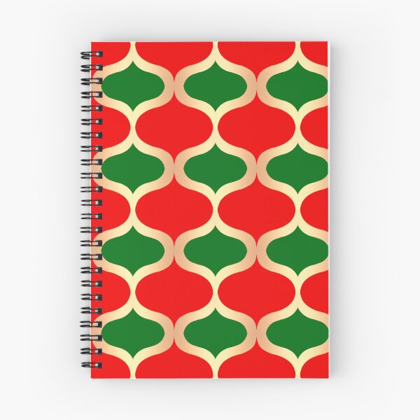 Item preview, Red Green and Gold Holiday Ogee Pattern designed and sold by Julie Erin Designs.