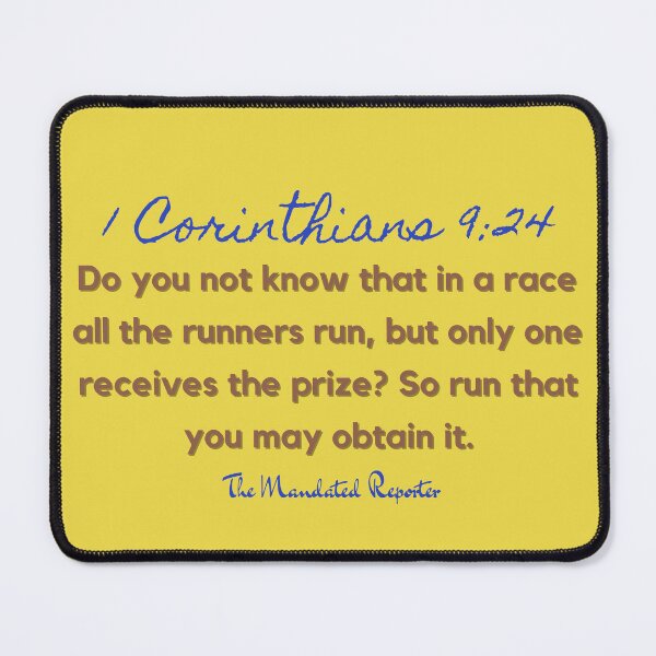 Item preview, Marathon Race Scripture Quote I Corinthians 9:24 - Yellow designed and sold by TheReporter1.