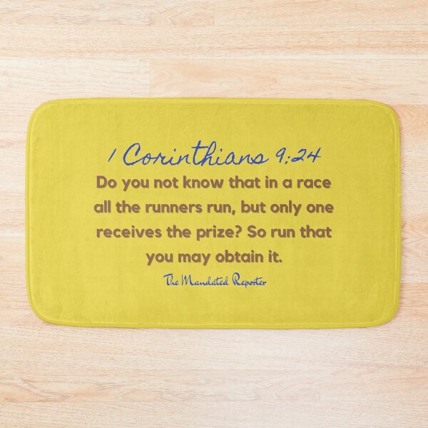 Item preview, Marathon Race Scripture Quote I Corinthians 9:24 - Yellow designed and sold by TheReporter1.