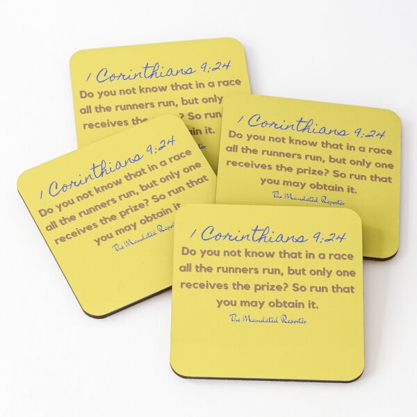 Item preview, Marathon Race Scripture Quote I Corinthians 9:24 - Yellow designed and sold by TheReporter1.
