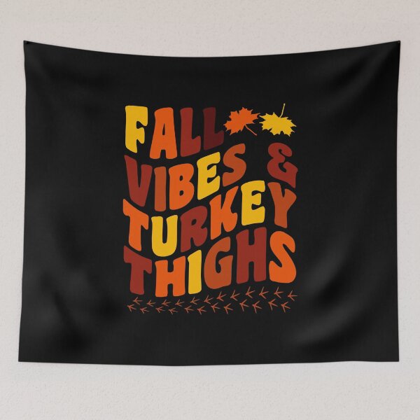 Item preview, Retro Groovy Wavy Vintage Fall Vibes and Turkey Thighs Thanksgiving designed and sold by MacAndMoose.