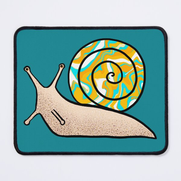 Item preview, Psychedelic Snail Yellow and Blue Shell designed and sold by Julie Erin Designs.