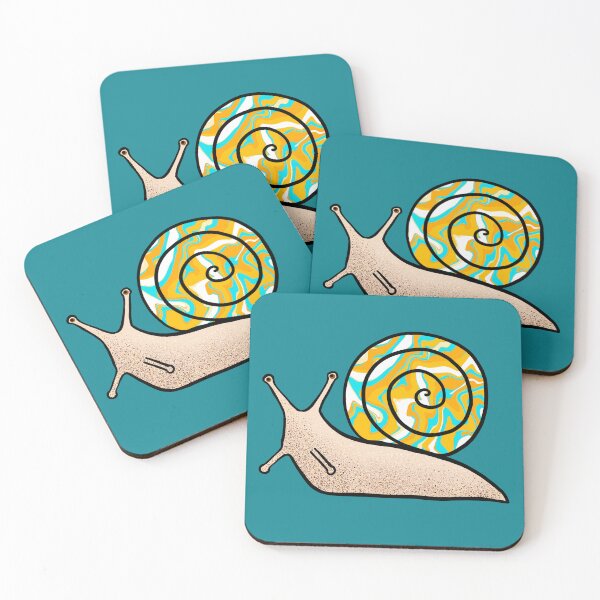 Item preview, Psychedelic Snail Yellow and Blue Shell designed and sold by Julie Erin Designs.