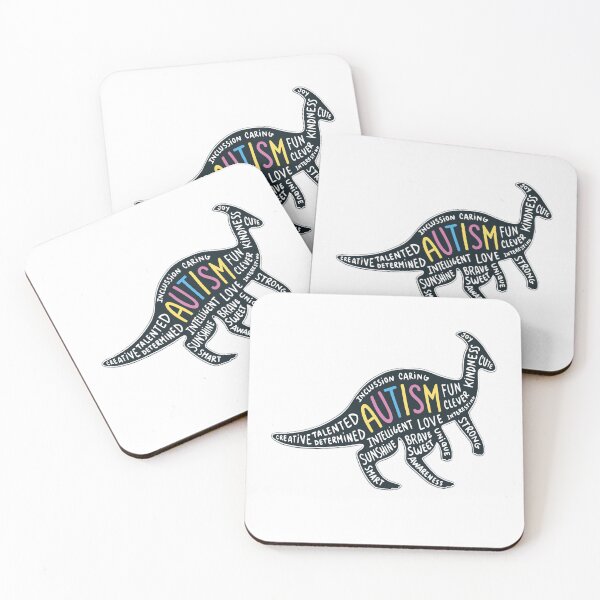 Item preview, Dinosaur Autism Acceptance Positive Attributes  designed and sold by BeansHotTees.