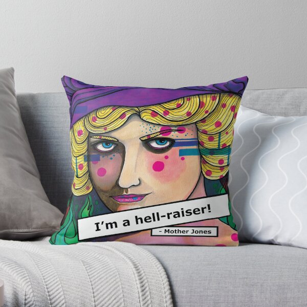 Mother Jones Throw Pillow