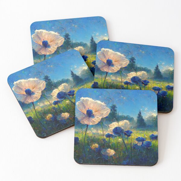 Item preview, The glade of blue poppies designed and sold by Paradigme.