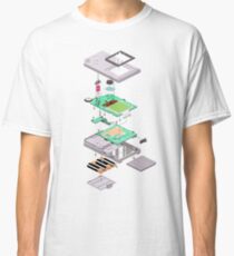 Lowpoly Vector Gameboy DMG Isometric Explosion View Classic T-Shirt