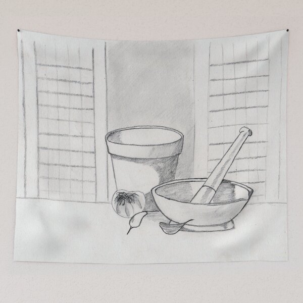 Item preview, still life with garlic designed and sold by AidaArt.