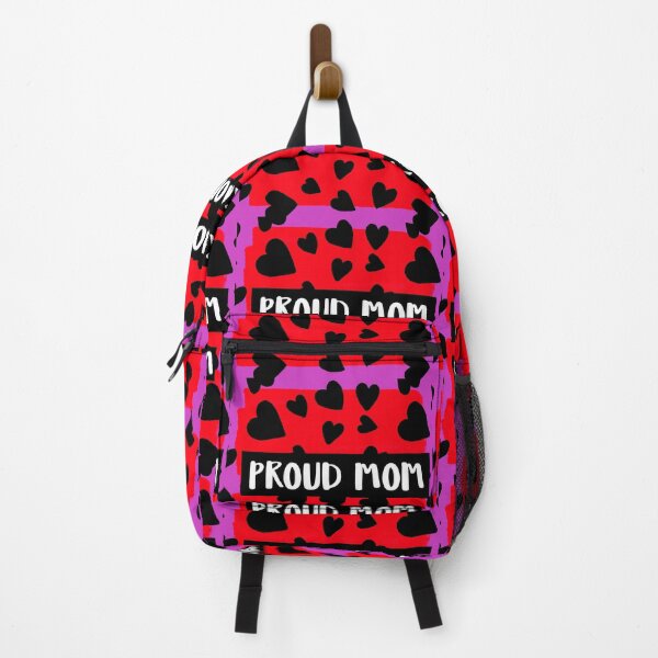 Item preview, Proud mom with red colors & heart patterns designed and sold by RoxyCox.