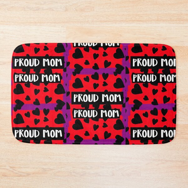 Item preview, Proud mom with red colors & heart patterns designed and sold by RoxyCox.