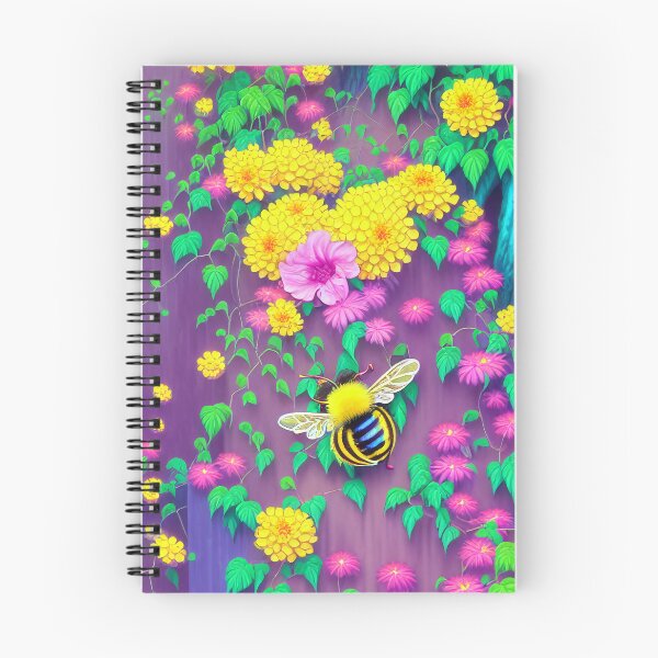 Item preview, Cute Kawaii Bee And Flowers Original Digital Art Design designed and sold by ChorkiePawPress.