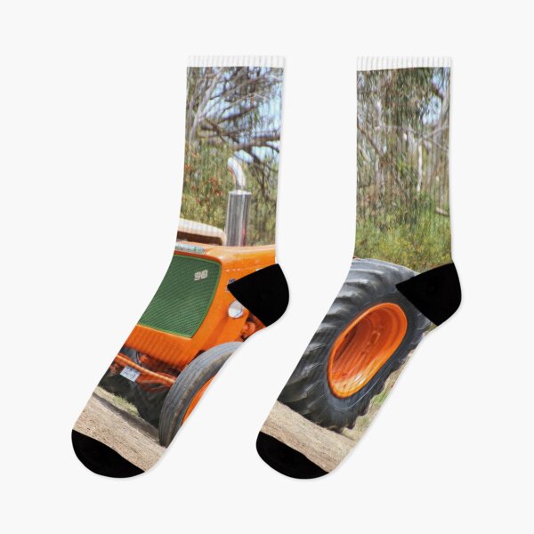 Item preview, Old farm tractor, orange and green designed and sold by FranWest.